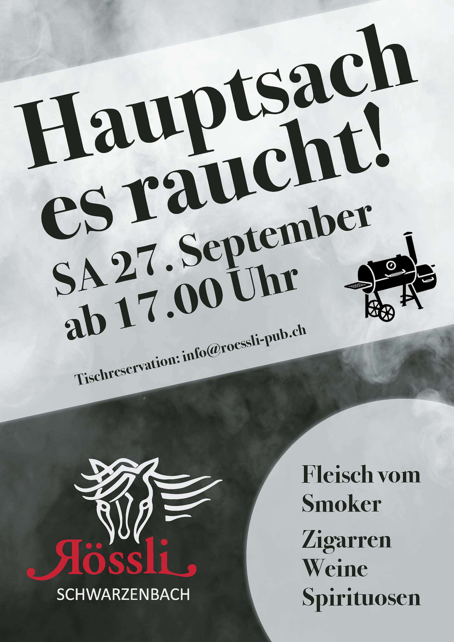 Hauptsach es raucht